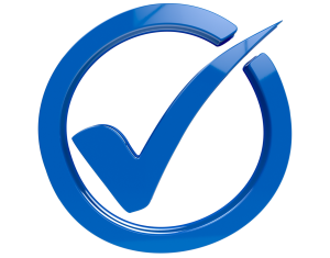 blue check mark